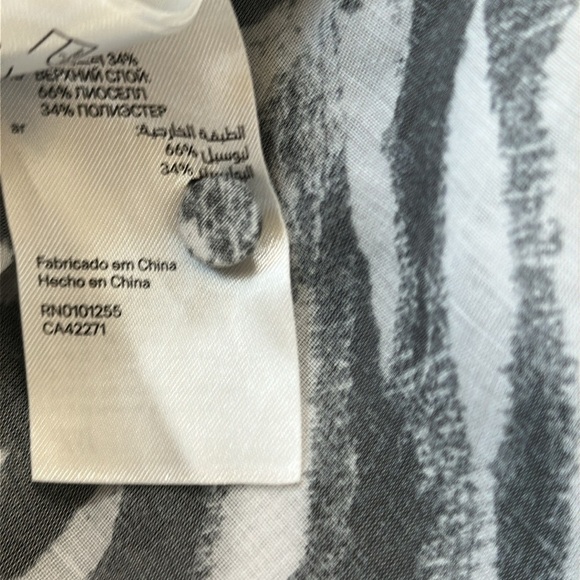 Grey And White Animal Print Kaftan Swimsuit Coverup - Picture 5 of 5